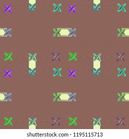 Multicolor beautiful magical abstract background vintage lovely jeans tissue seamless.