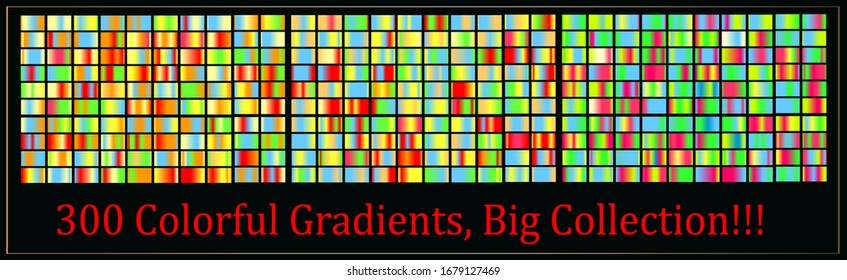 Multicolor big set collection of gradients, luxury simple modern cover background