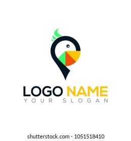 Multi-Color Bird Logo Design Template EPS File