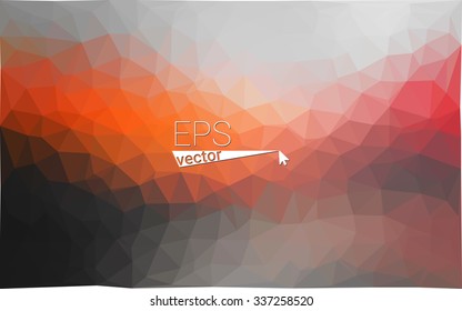 Multicolor black, red, yellow, orange geometric rumpled triangular low poly origami style gradient illustration graphic background. Vector polygonal design for your business.