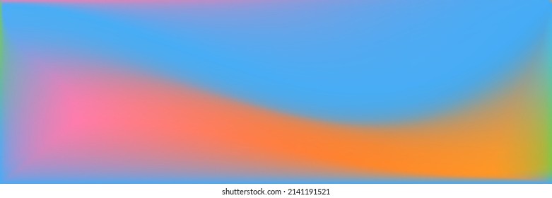 Multicolor Blank Wavy Gradient Mesh. Natural  Ocean Original Background. Bright Color Smooth Surface Backdrop. Rainbow Water Wavy Gradient Mesh. Colorful Sea Vivid Smooth Surface Illustration.