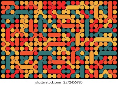  Multicolor Blob Pattern Maze Bauhaus