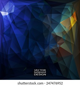 Multicolor ( Blue, Black ) Design Templates. Geometric Triangular Abstract Modern Vector Background. 