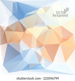 Multicolor ( Blue, Brown, White ) Design Templates. Geometric Triangular Abstract Modern Vector Background. 