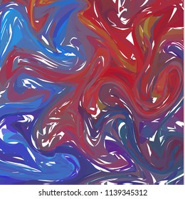 Multicolor Blue digital marbling. Elegant marbled vector background. Liquid paint marbling backdrop. Cool color palette mesh background. Pale marbling texture. Marbled abstract surface design