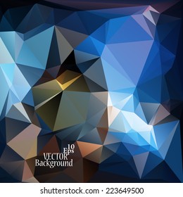 Multicolor ( Blue, Gray, Brown ) Design Templates. Geometric Triangular Abstract Modern Vector Background. 