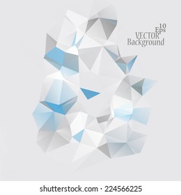 Multicolor ( Blue, Gray, White ) Design Templates. Geometric Triangular Abstract Modern Vector Background. 