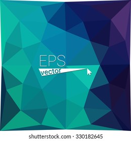 multicolor blue green geometric rumpled triangular low poly style gradient illustration graphic background. Vector polygonal design for your business.