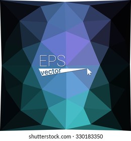 multicolor blue green geometric rumpled triangular low poly style gradient illustration graphic background. Vector polygonal design for your business.