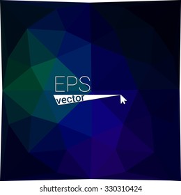 multicolor blue green geometric rumpled triangular low poly style gradient illustration graphic background. Vector polygonal design for your business.