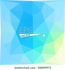 multicolor blue green geometric rumpled triangular low poly style gradient illustration graphic background. Vector polygonal design for your business.
