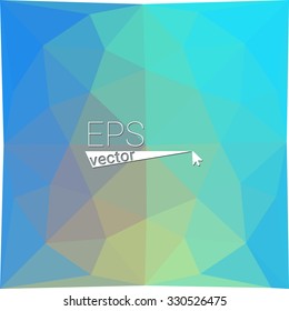 multicolor blue green geometric rumpled triangular low poly style gradient illustration graphic background. Vector polygonal design for your business.