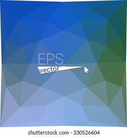 multicolor blue green geometric rumpled triangular low poly style gradient illustration graphic background. Vector polygonal design for your business.