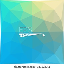multicolor blue green geometric rumpled triangular low poly style gradient illustration graphic background. Vector polygonal design for your business.