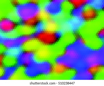 Multicolor blue, green and pink triangle. Cover with triangle.