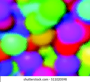 Multicolor blue, green and pink triangle. Cover with triangle.
