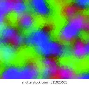 Multicolor blue, green and pink triangle. Cover with triangle.