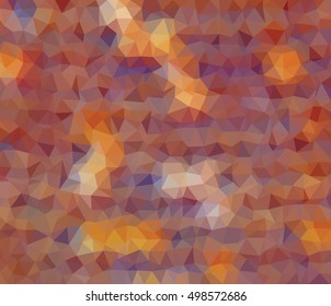 Multicolor blue , orange and red triangles. origami style.
