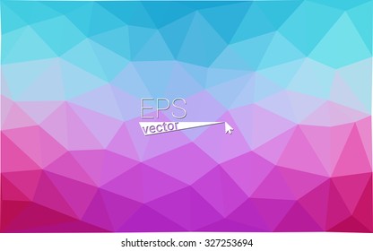 multicolor blue pink geometric rumpled triangular low poly style gradient illustration graphic background. Vector polygonal design for your business.