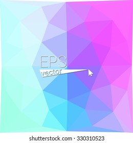 multicolor blue pink geometric rumpled triangular low poly style gradient illustration graphic background. Vector polygonal design for your business.
