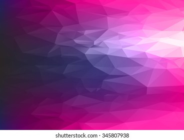 multicolor blue and pink geometric rumpled triangular low poly style  illustration graphic background. Vector polygonal design business.