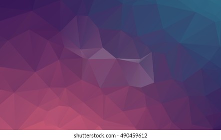 Multicolor blue, polygonal illustration, which consist of triangles. Geometric background in Origami style with gradient. Triangular design for your business.