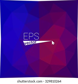 multicolor blue purple pink geometric rumpled triangular low poly style gradient illustration graphic background. Vector polygonal design for your business.