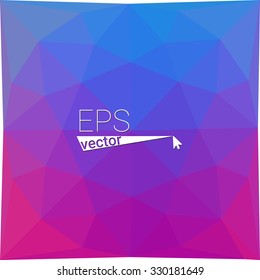 multicolor blue purple pink geometric rumpled triangular low poly style gradient illustration graphic background. Vector polygonal design for your business.