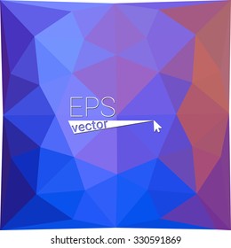 multicolor blue purple pink geometric rumpled triangular low poly style gradient illustration graphic background. Vector polygonal design for your business.