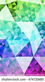 multicolor blue, purple, red, green geometric banner with rumpled triangular low poly origami style background. vector illustration. for your idea business, wallpaper, web-design.