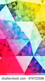 multicolor blue, purple, red, green geometric banner with rumpled triangular low poly origami style background. vector illustration. for your idea business, wallpaper, web-design.