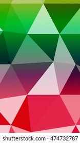 multicolor blue, purple, red, green geometric banner with rumpled triangular low poly origami style background. vector illustration. for your idea business, wallpaper, web-design.