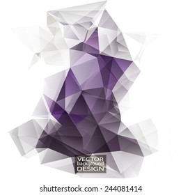 Multicolor ( Blue, Purple, Violet ) Design Templates. Geometric Triangular Abstract Modern Vector Background. 