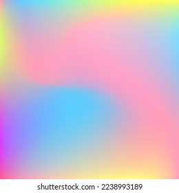 Multicolor Blue Rainbow Purple Wavy Swirl Gradient Mesh. Pink Green Curve Dynamic Liquid Background. Water Color Happy Blurred Yellow Gradient Background. Pastel Light Neon Fluid Design Pic.