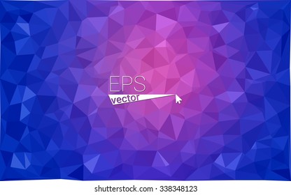 Multicolor blue, red  geometric rumpled triangular low poly style gradient illustration graphic background. Vector polygonal design for your business.