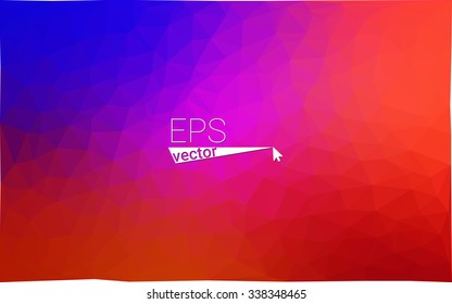 Multicolor blue, red  geometric rumpled triangular low poly style gradient illustration graphic background. Vector polygonal design for your business.
