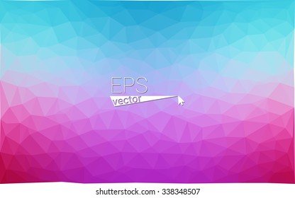Multicolor blue, red  geometric rumpled triangular low poly style gradient illustration graphic background. Vector polygonal design for your business.