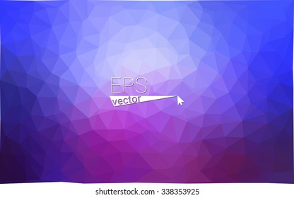 Multicolor blue, red  geometric rumpled triangular low poly style gradient illustration graphic background. Vector polygonal design for your business.