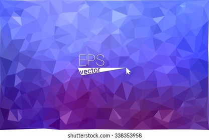 Multicolor blue, red  geometric rumpled triangular low poly style gradient illustration graphic background. Vector polygonal design for your business.