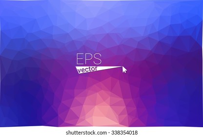 Multicolor blue, red  geometric rumpled triangular low poly style gradient illustration graphic background. Vector polygonal design for your business.