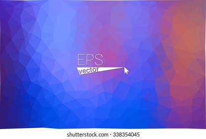Multicolor blue, red  geometric rumpled triangular low poly style gradient illustration graphic background. Vector polygonal design for your business.