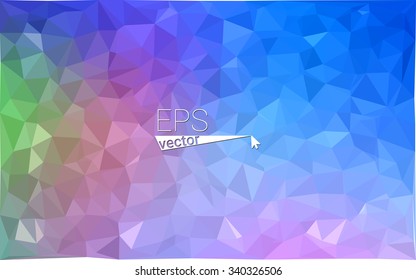 Multicolor blue, red  geometric rumpled triangular low poly style gradient illustration graphic background. Vector polygonal design for your business.