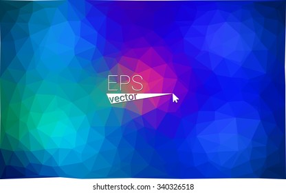 Multicolor blue, red  geometric rumpled triangular low poly style gradient illustration graphic background. Vector polygonal design for your business.