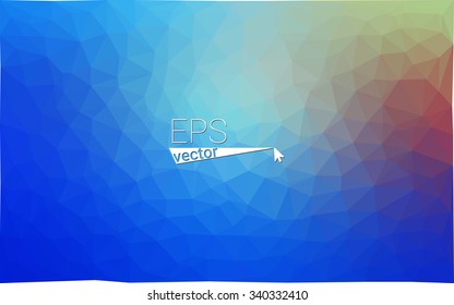 Multicolor blue, red  geometric rumpled triangular low poly style gradient illustration graphic background. Vector polygonal design for your business.
