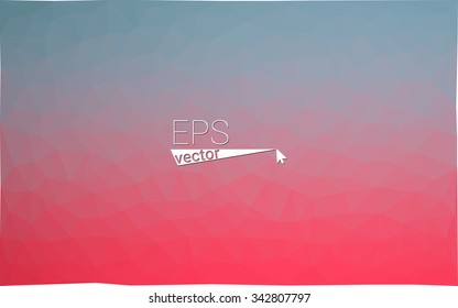 Multicolor blue, red geometric rumpled triangular low poly style gradient illustration graphic background. Vector polygonal design for your business.