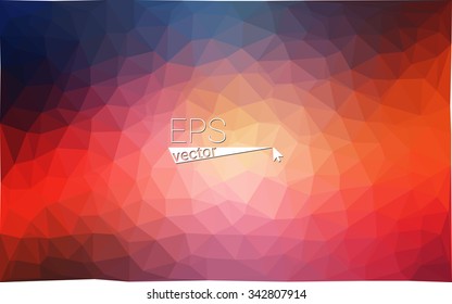 Multicolor blue, red geometric rumpled triangular low poly style gradient illustration graphic background. Vector polygonal design for your business.