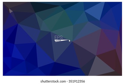 Multicolor blue, red geometric rumpled triangular low poly style gradient illustration graphic background. Vector polygonal design for your business.