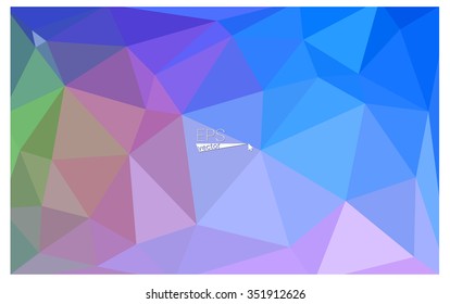 Multicolor blue, red geometric rumpled triangular low poly style gradient illustration graphic background. Vector polygonal design for your business.