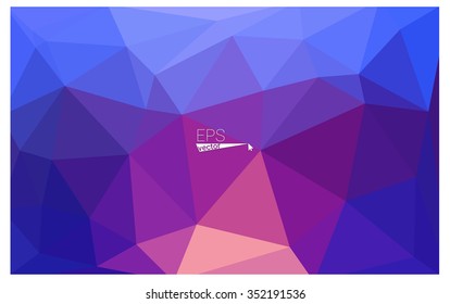 Multicolor blue, red geometric rumpled triangular low poly style gradient illustration graphic background. Vector polygonal design for your business.