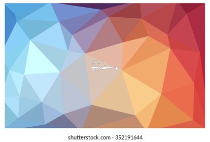 Multicolor blue, red geometric rumpled triangular low poly style gradient illustration graphic background. Vector polygonal design for your business.